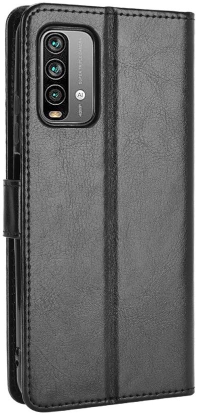Xiaomi Redmi 9T Hoesje met Pasjes Book Case met Koord Kunstleer Zwart afbeelding 3