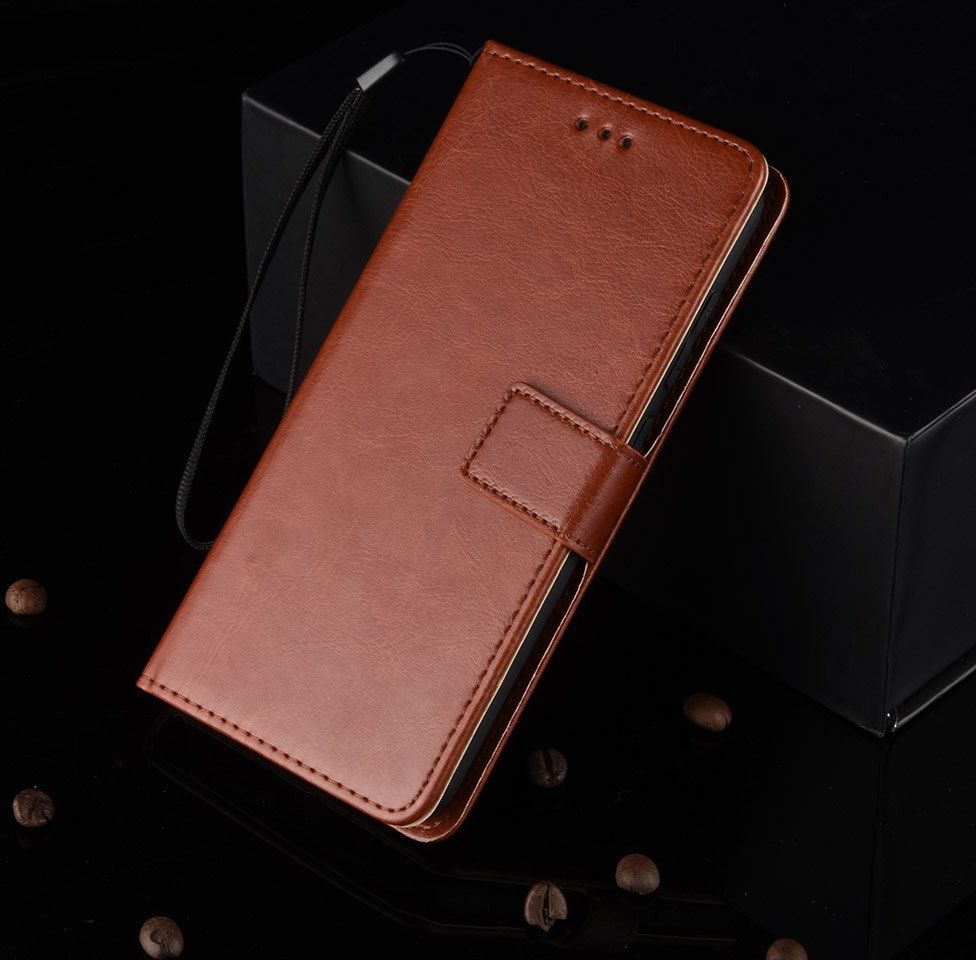 Xiaomi Redmi 9T Hoesje met Pasjes Book Case met Koord Kunstleer Bruin afbeelding 5
