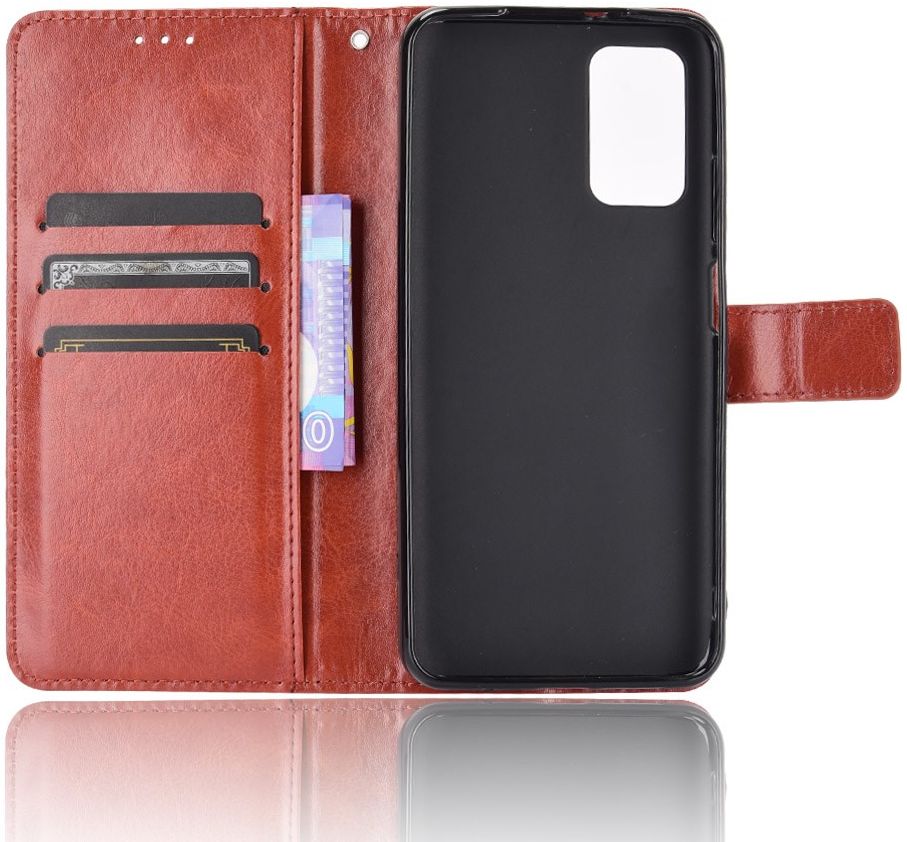 Xiaomi Redmi 9T Hoesje met Pasjes Book Case met Koord Kunstleer Bruin afbeelding 6