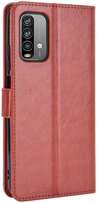 Xiaomi Redmi 9T Hoesje met Pasjes Book Case met Koord Kunstleer Bruin afbeelding 2