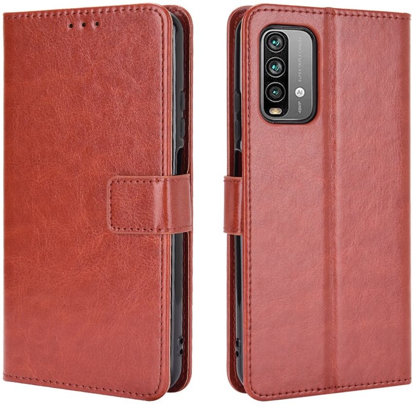 Xiaomi Redmi 9T Hoesje met Pasjes Book Case met Koord Kunstleer Bruin afbeelding 8