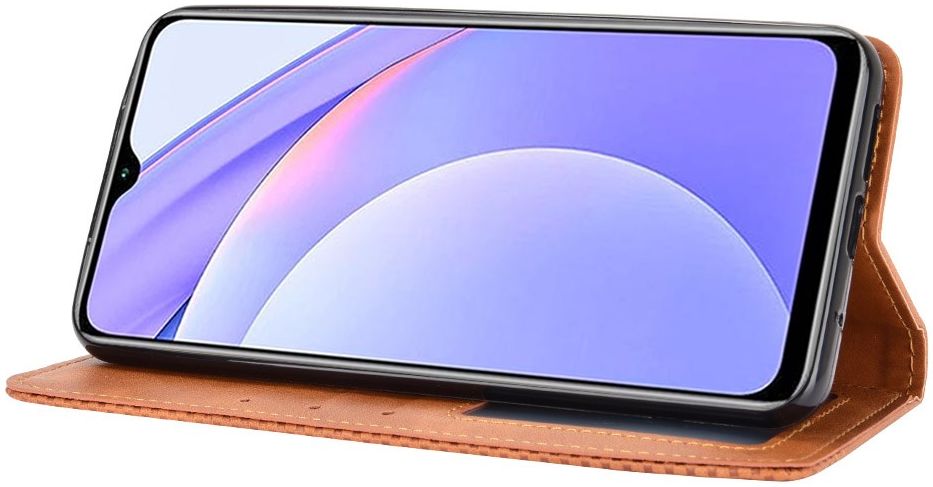Xiaomi Redmi 9T Styles Portemonnee Hoesje Retro Look Kunstleer Bruin afbeelding 8