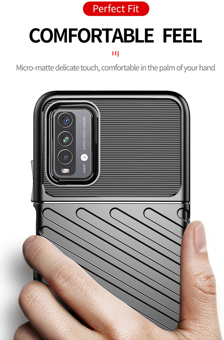 Xiaomi Redmi 9T Thunder Series Hoesje Back Cover TPU Groen afbeelding 4