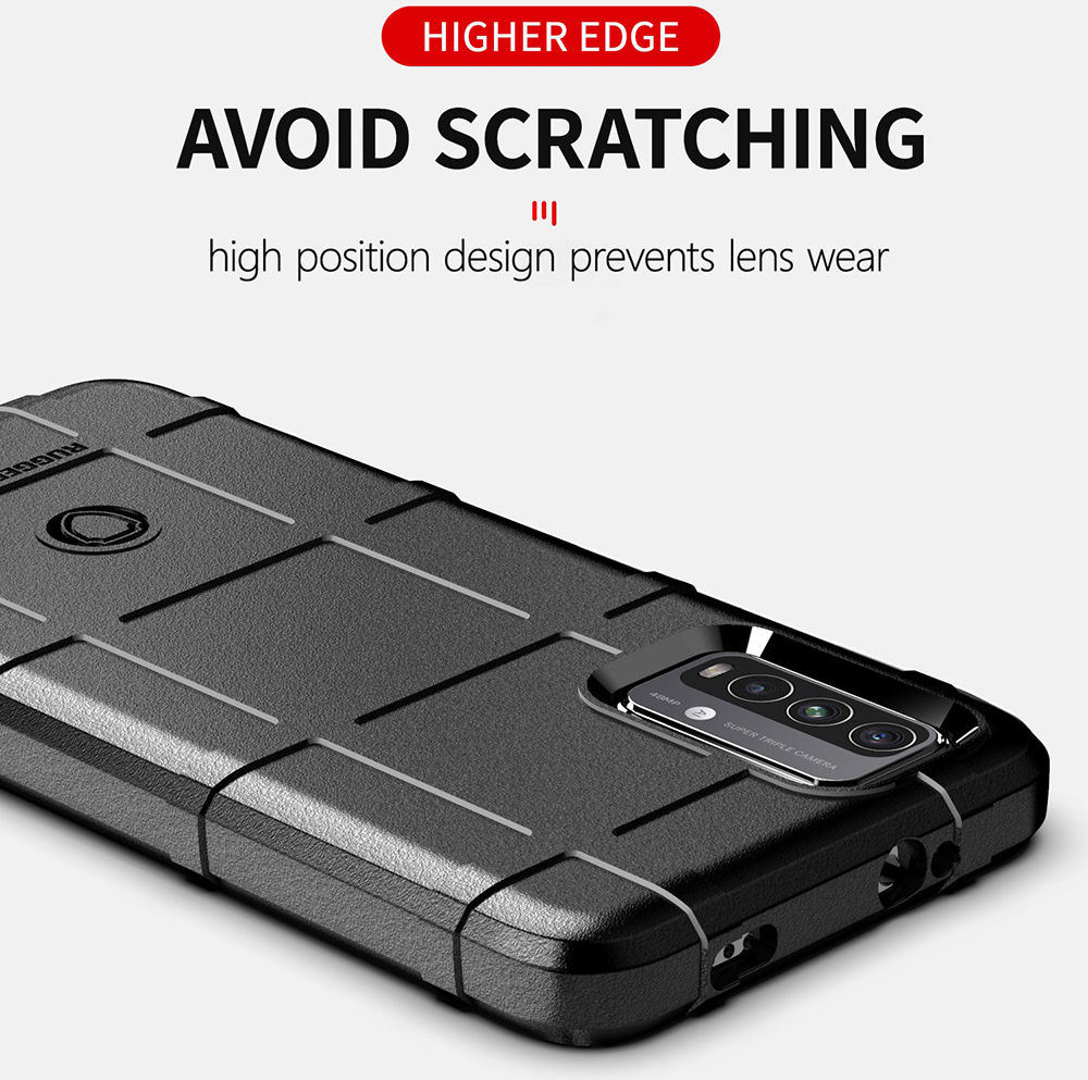 Xiaomi Redmi 9T Hoesje Shock Proof Rugged Shield Back Cover Zwart afbeelding 4