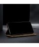 Xiaomi Redmi Note 9T Hoesje Portemonnee Stof Textuur Book Case Khaki