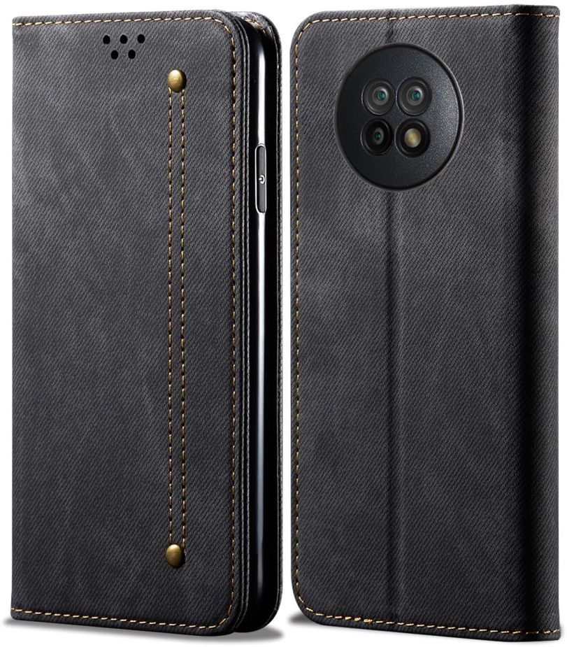 Xiaomi Redmi Note 9T Hoesje Portemonnee Stof Textuur Book Case Zwart afbeelding 12