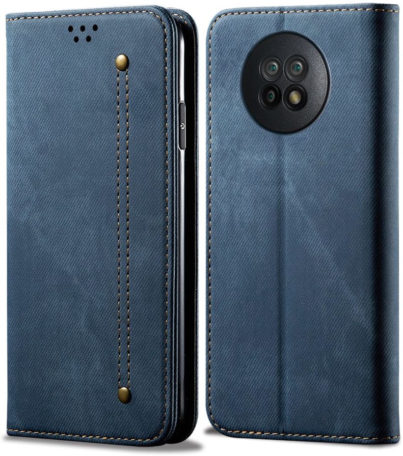Xiaomi Redmi Note 9T Hoesje Portemonnee Stof Textuur Book Case Blauw afbeelding 12