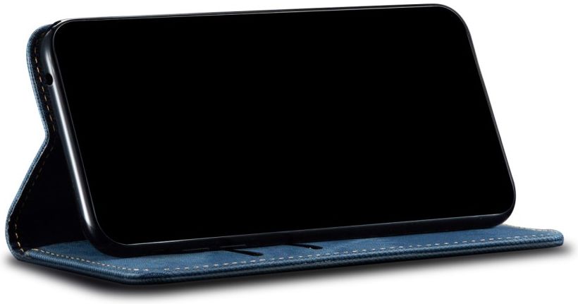 Xiaomi Redmi Note 9T Hoesje Portemonnee Stof Textuur Book Case Blauw afbeelding 10