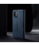 Xiaomi Redmi 9T Hoesje Portemonnee Stof Textuur Book Case Blauw