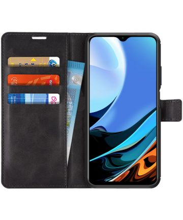 Xiaomi Redmi 9T Hoesje Portemonnee Book Case Zwart Hoesjes