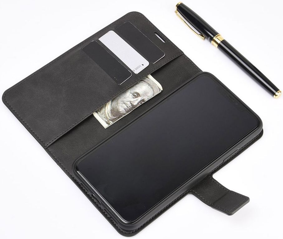 Xiaomi Redmi 9T Hoesje Portemonnee Book Case Zwart afbeelding 4