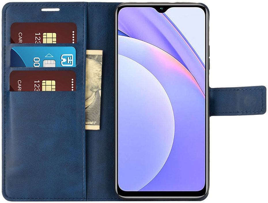 Xiaomi Redmi 9T Hoesje Portemonnee Book Case Blauw afbeelding 1