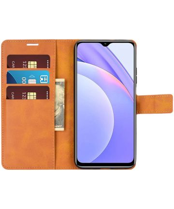 Xiaomi Redmi 9T Hoesje Portemonnee Book Case Oranje Hoesjes