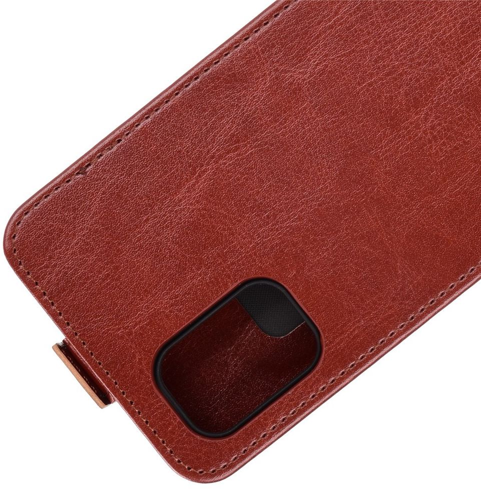 Xiaomi Redmi 9T Hoesje Verticale Flip Wallet Case Bruin afbeelding 3