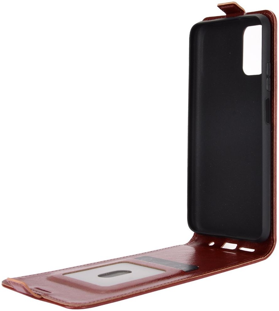 Xiaomi Redmi 9T Hoesje Verticale Flip Wallet Case Bruin afbeelding 7