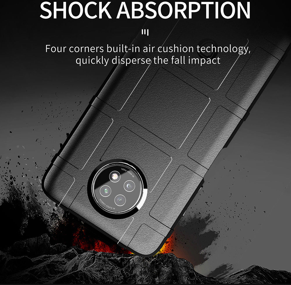 Xiaomi Redmi Note 9T Hoesje Shock Proof Rugged Shield Zwart afbeelding 2