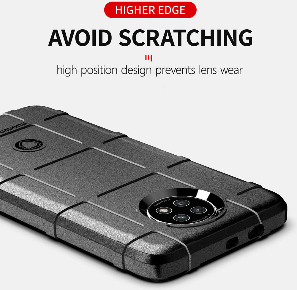 Xiaomi Redmi Note 9T Hoesje Shock Proof Rugged Shield Zwart afbeelding 3