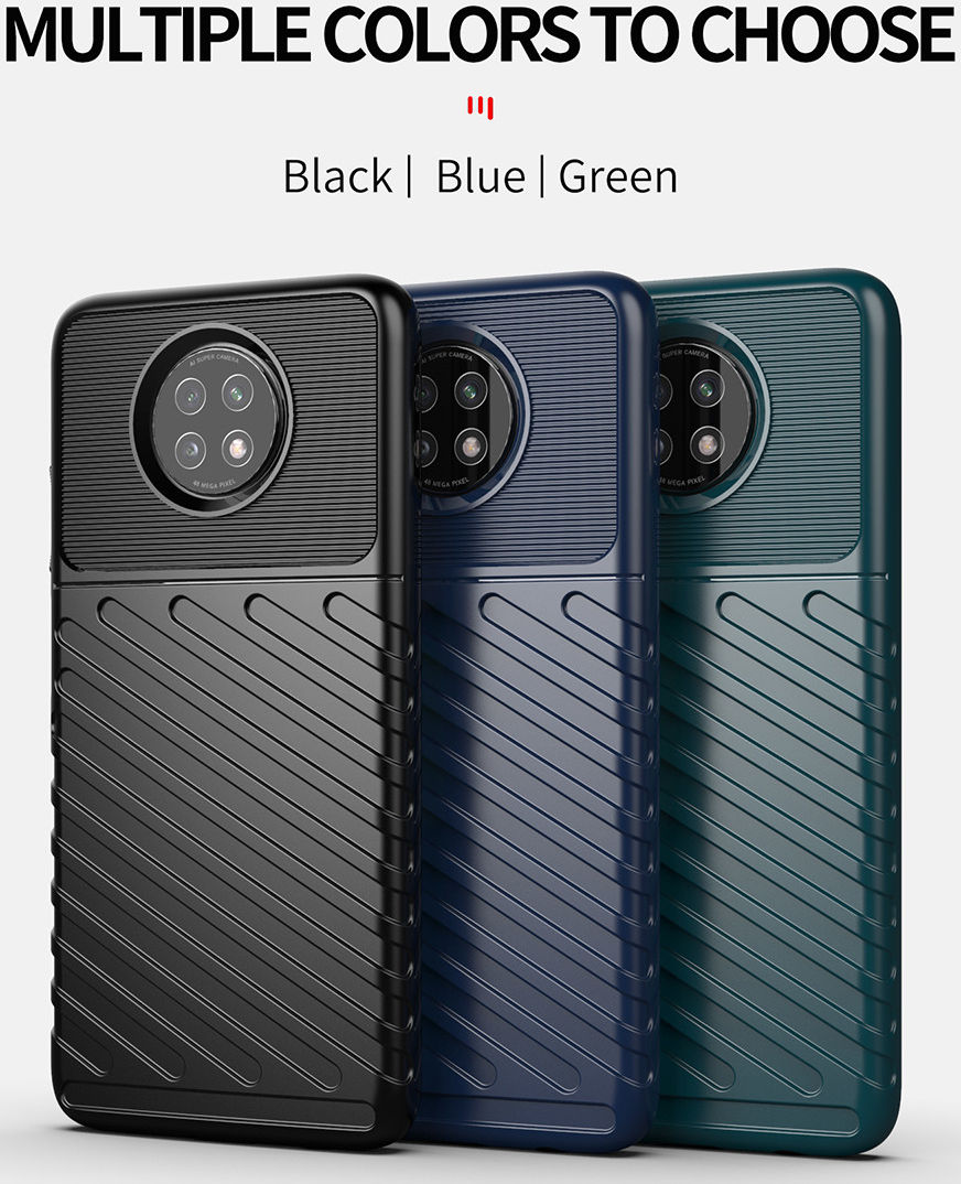 Xiaomi Redmi Note 9T Thunder Series Hoesje Back Cover TPU Zwart afbeelding 5