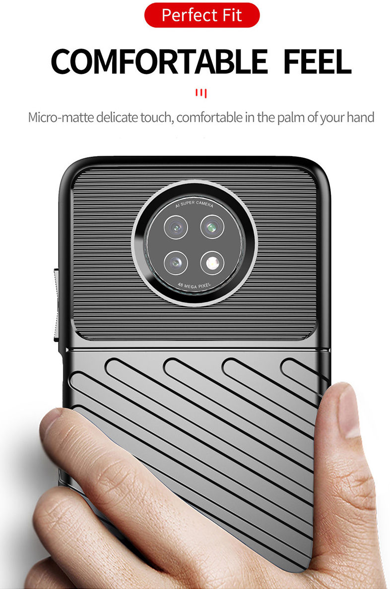 Xiaomi Redmi Note 9T Thunder Series Hoesje Back Cover TPU Zwart afbeelding 6