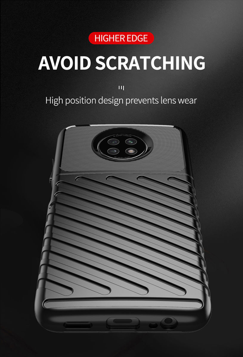 Xiaomi Redmi Note 9T Thunder Series Hoesje Back Cover TPU Zwart afbeelding 10