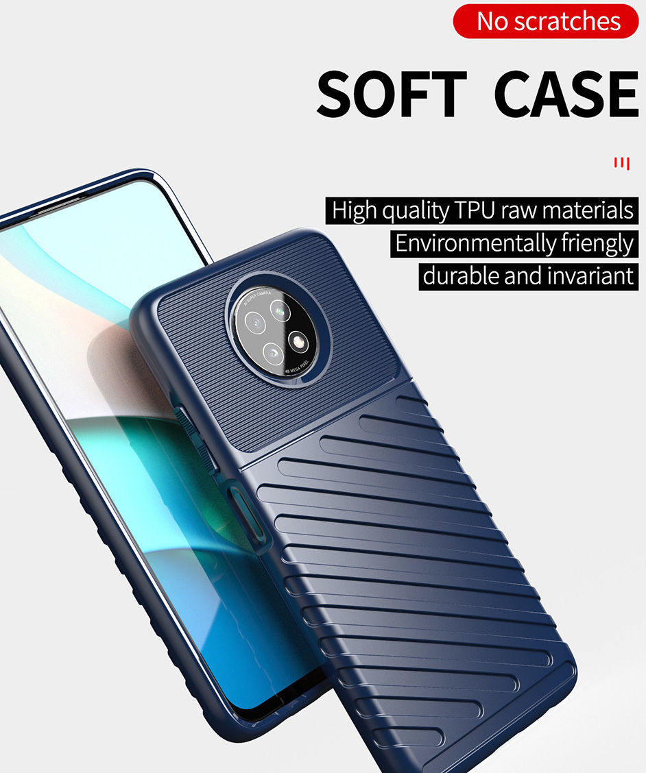 Xiaomi Redmi Note 9T Thunder Series Hoesje Back Cover TPU Zwart afbeelding 11