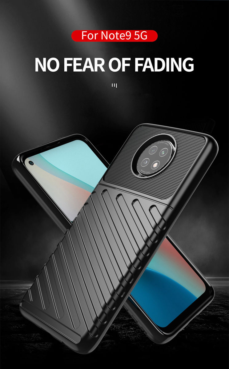 Xiaomi Redmi Note 9T Thunder Series Hoesje Back Cover TPU Blauw afbeelding 3