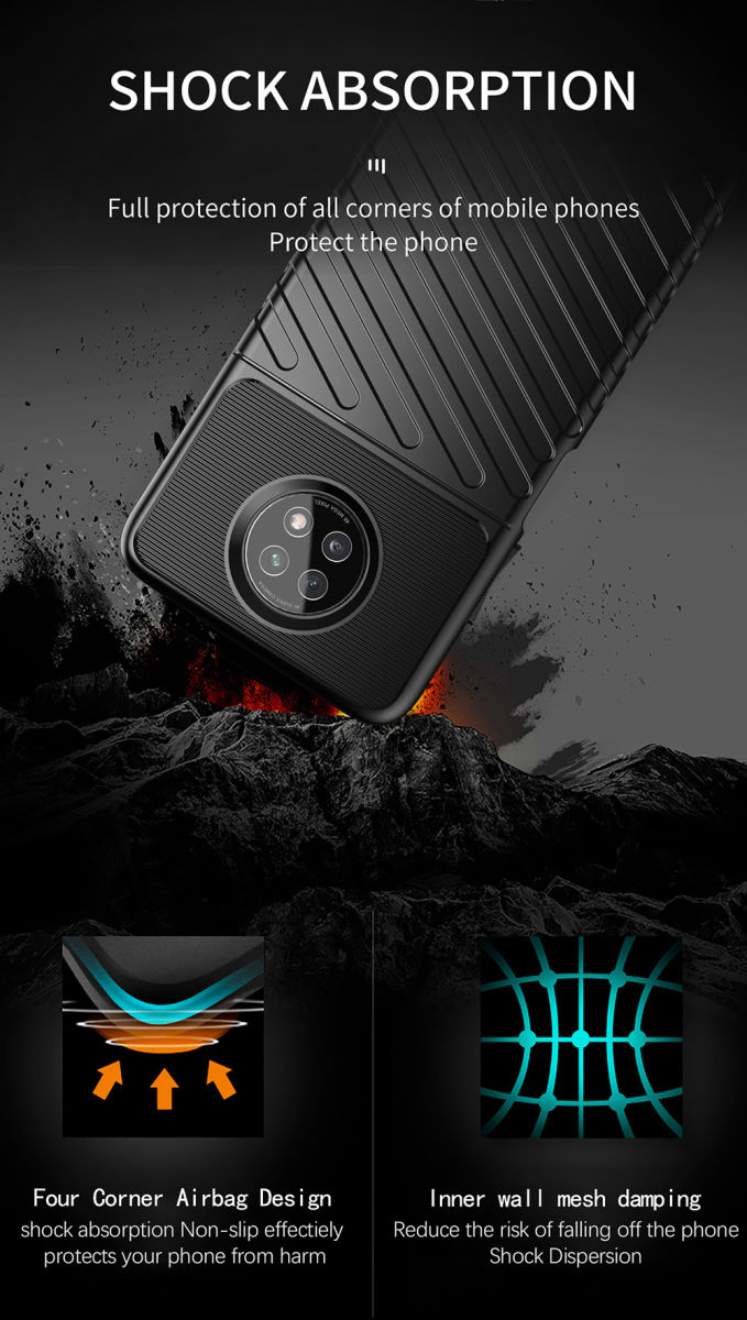 Xiaomi Redmi Note 9T Thunder Series Hoesje Back Cover TPU Blauw afbeelding 7