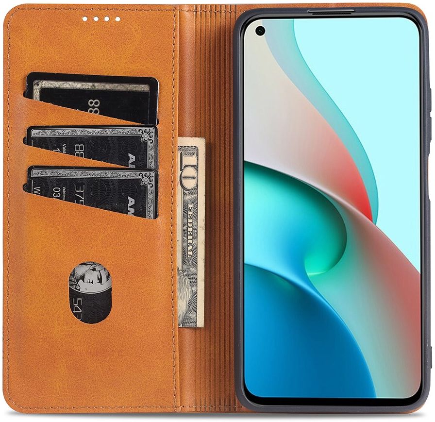 AZNS Xiaomi Redmi Note 9T Hoesje Book Case Kunst Leer Lichtruin afbeelding 13