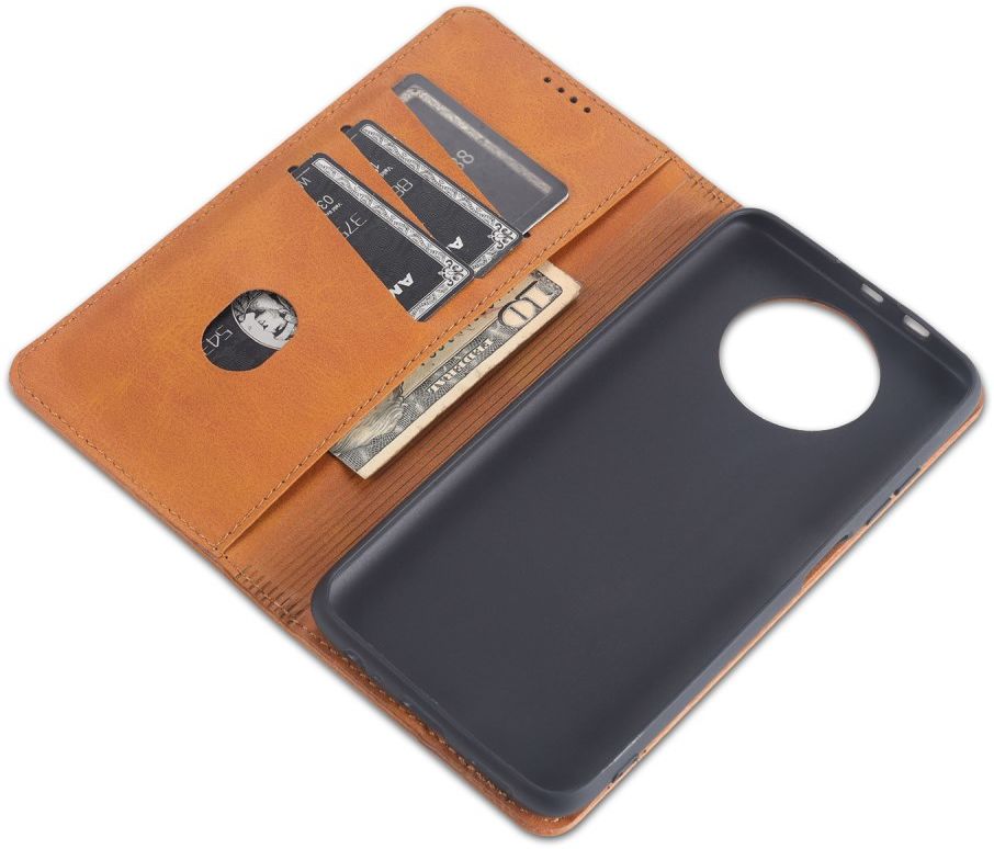 AZNS Xiaomi Redmi Note 9T Hoesje Book Case Kunst Leer Lichtruin afbeelding 4