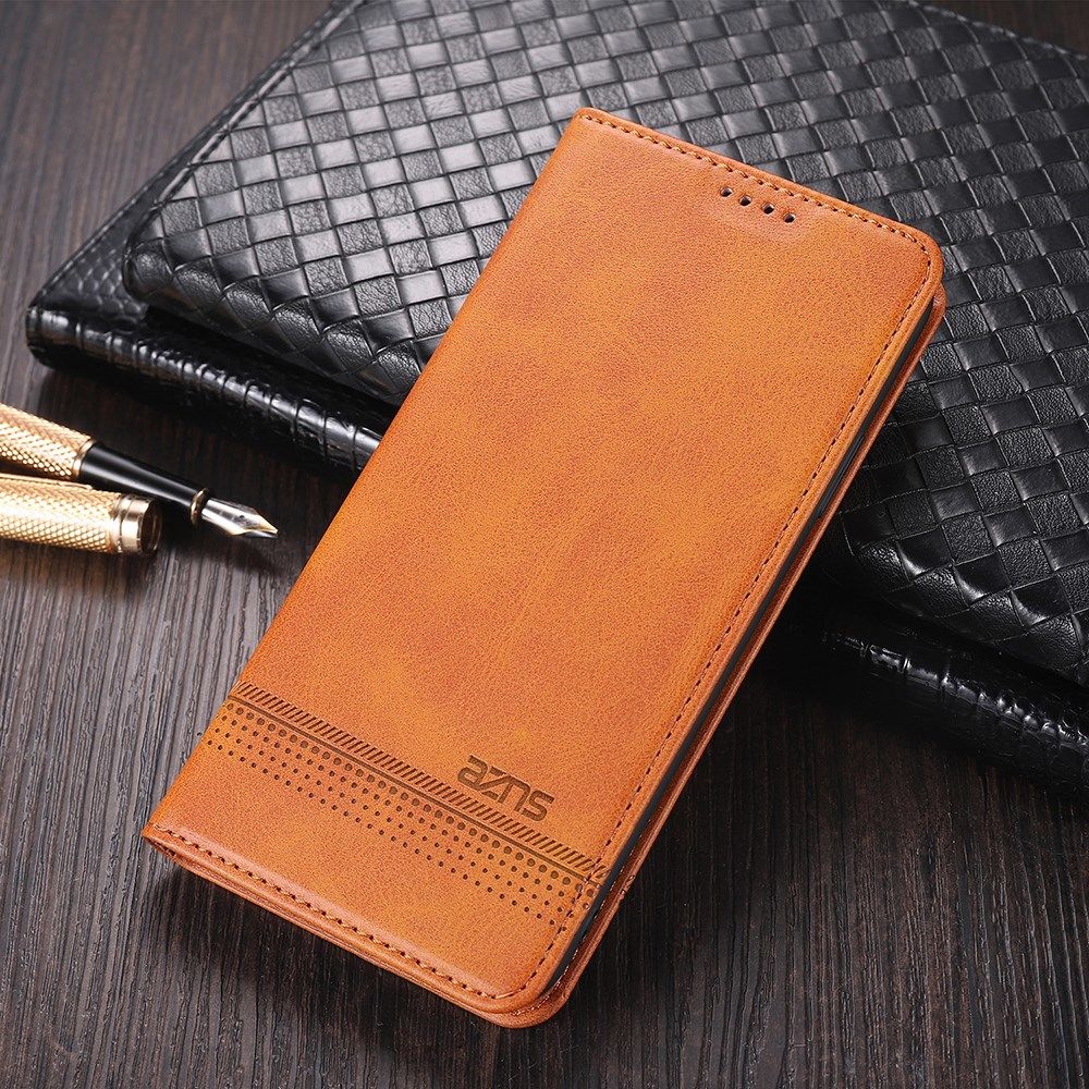 AZNS Xiaomi Redmi Note 9T Hoesje Book Case Kunst Leer Lichtruin afbeelding 6