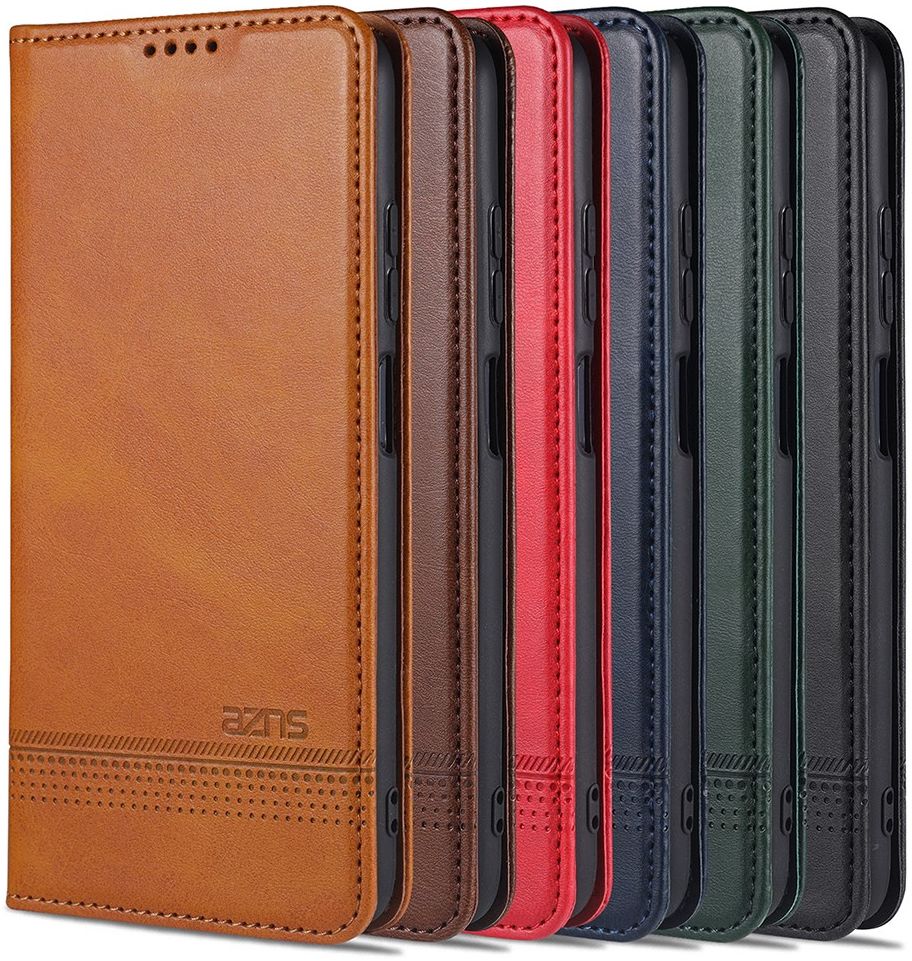 AZNS Xiaomi Redmi Note 9T Hoesje Book Case Kunst Leer Lichtruin afbeelding 7