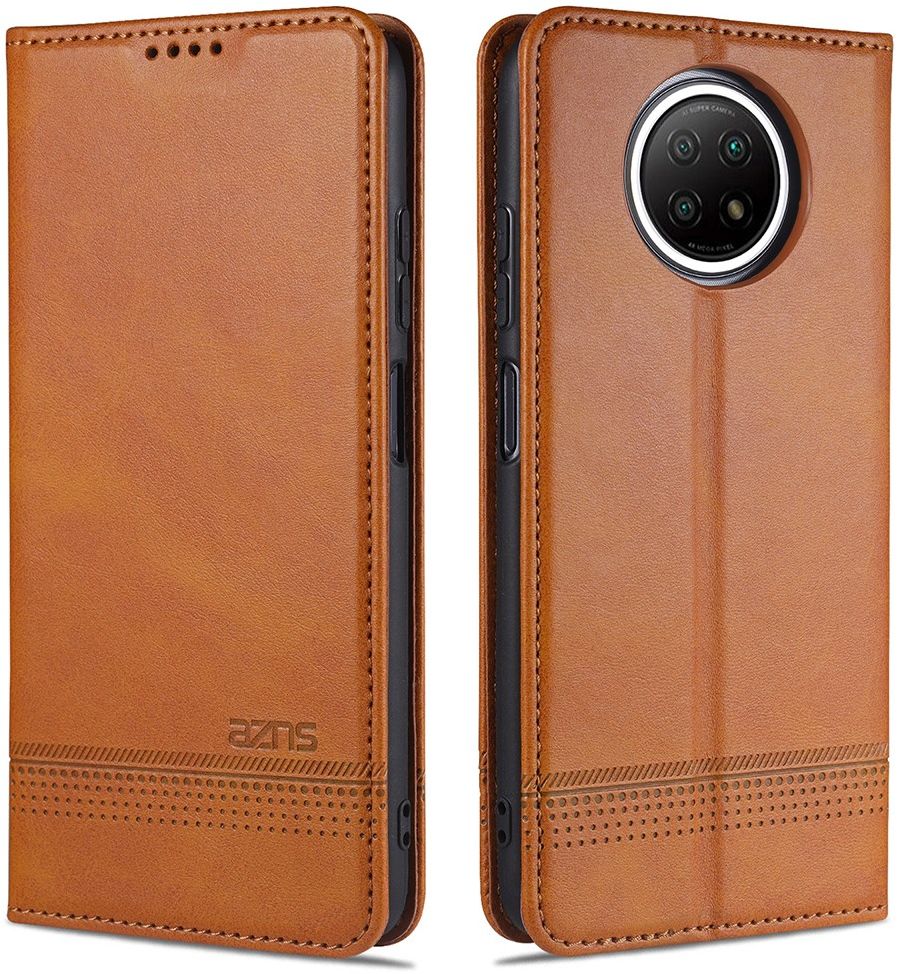AZNS Xiaomi Redmi Note 9T Hoesje Book Case Kunst Leer Lichtruin afbeelding 8