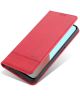 AZNS Xiaomi Redmi Note 9T Hoesje Book Case Kunst Leer Rood