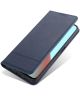 AZNS Xiaomi Redmi Note 9T Hoesje Book Case Kunst Leer Blauw
