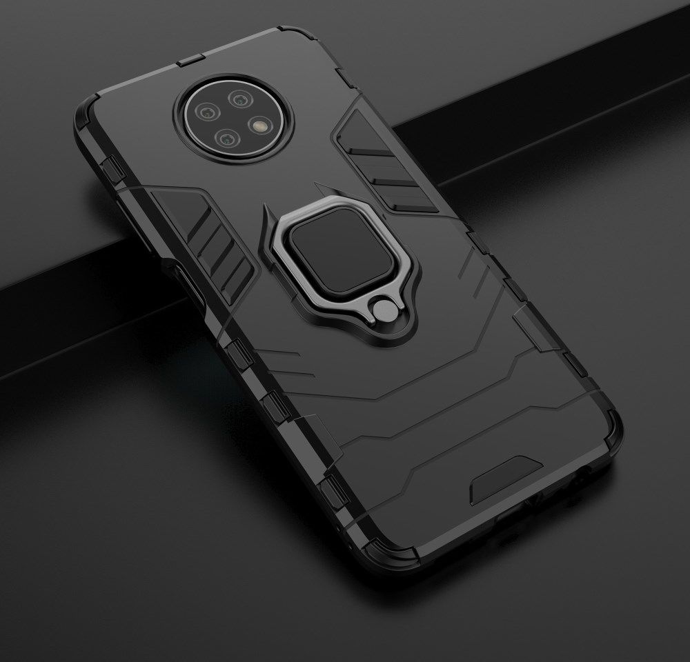 Xiaomi Redmi Note 9T Hoesje met Kickstand Ring Houder Zwart afbeelding 10