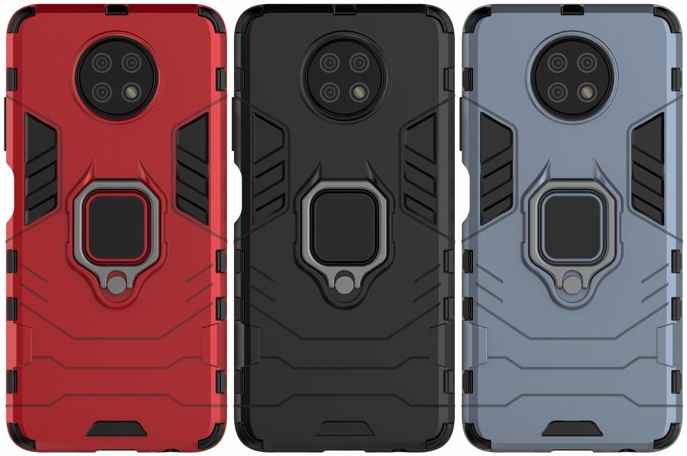 Xiaomi Redmi Note 9T Hoesje met Kickstand Ring Houder Zwart afbeelding 5