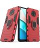 Xiaomi Redmi Note 9T Hoesje met Kickstand Ring Houder Rood