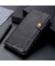 Xiaomi Mi 11 Hoesje Portemonnee met Drukknoop Sluiting Zwart