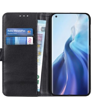 Xiaomi Mi 11 Hoesje met Pasjes Book Case Portemonnee Zwart Hoesjes