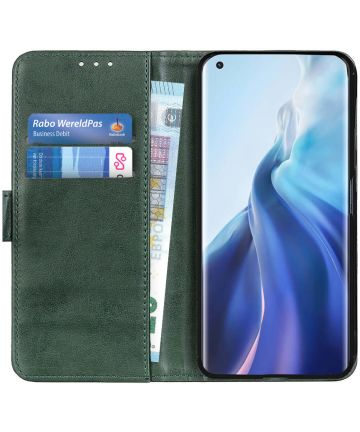 Xiaomi Mi 11 Hoesje met Pasjes Book Case Portemonnee Groen Hoesjes