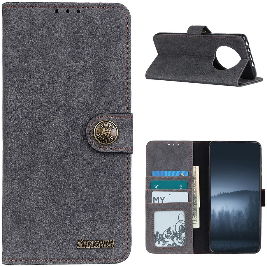 Xiaomi Redmi Note 9T Hoesje Retro Wallet Book Case Zwart afbeelding 5