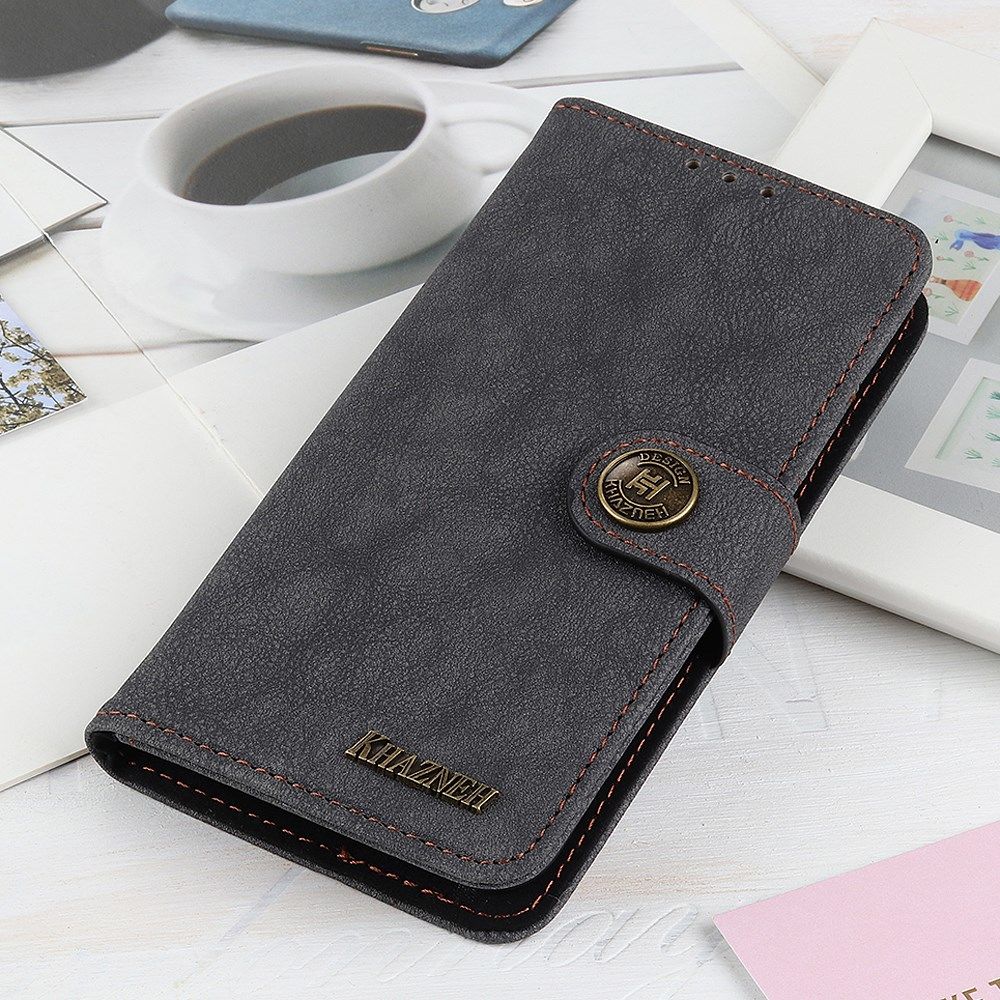 Xiaomi Redmi Note 9T Hoesje Retro Wallet Book Case Zwart afbeelding 3