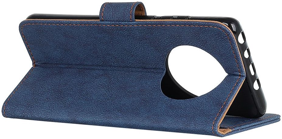 Xiaomi Redmi Note 9T Hoesje Retro Wallet Book Case Blauw afbeelding 7