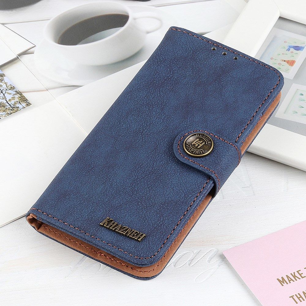 Xiaomi Redmi Note 9T Hoesje Retro Wallet Book Case Blauw afbeelding 3