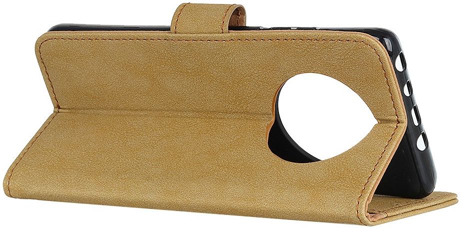 Xiaomi Redmi Note 9T Hoesje Retro Wallet Book Case Khaki afbeelding 7