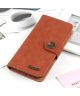 Xiaomi Redmi Note 9T Hoesje Retro Wallet Book Case Bruin