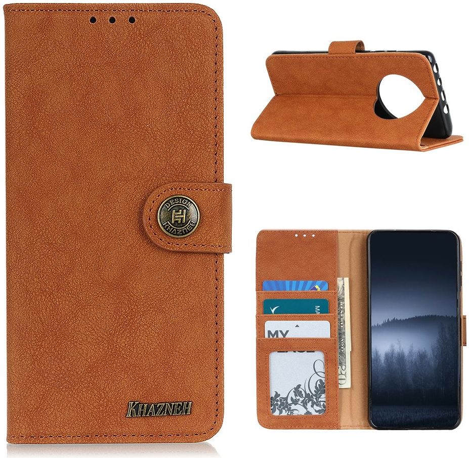 Xiaomi Redmi Note 9T Hoesje Retro Wallet Book Case Bruin afbeelding 5