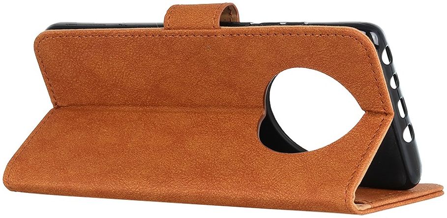 Xiaomi Redmi Note 9T Hoesje Retro Wallet Book Case Bruin afbeelding 7