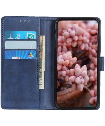 Xiaomi Redmi Note 9T Hoesje Portemonnee Kunstleer Book Case Blauw Hoesjes