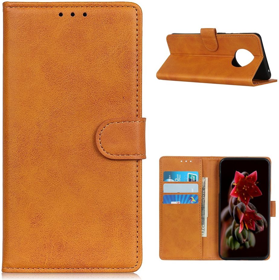 Xiaomi Redmi Note 9T Hoesje Portemonnee Kunstleer Book Case Bruin afbeelding 5